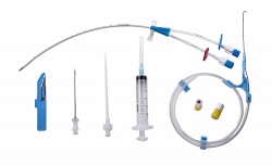 Набір для встановлення центрального венозного катетера для гемодіалізу (двоканальний, поліуретановий)